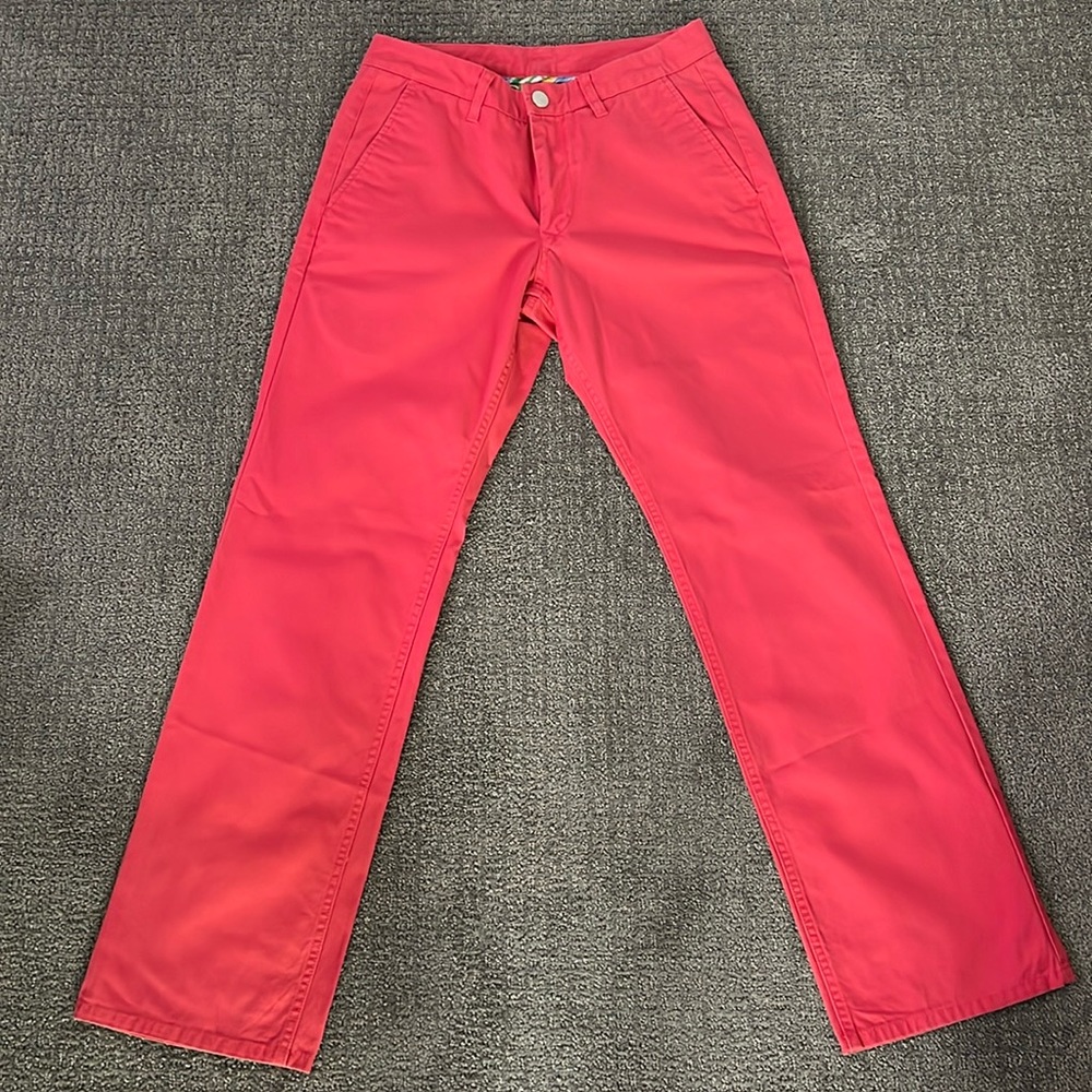Bonobos Straight Leg 29x30 Bermuda Red Pants